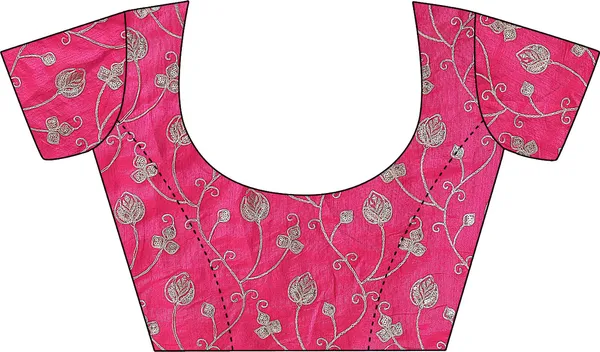 Leelavati_Striped_Embroidered_Bandhani_Georgette_Saree_Pink