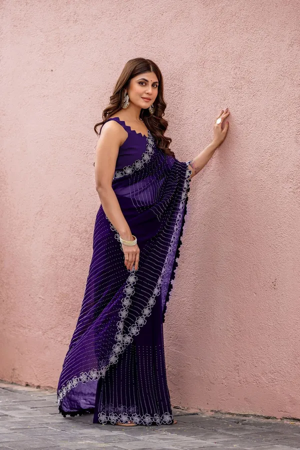 Leelavati_Embroidered_Embellished_Bollywood_Georgette_Saree_Purple