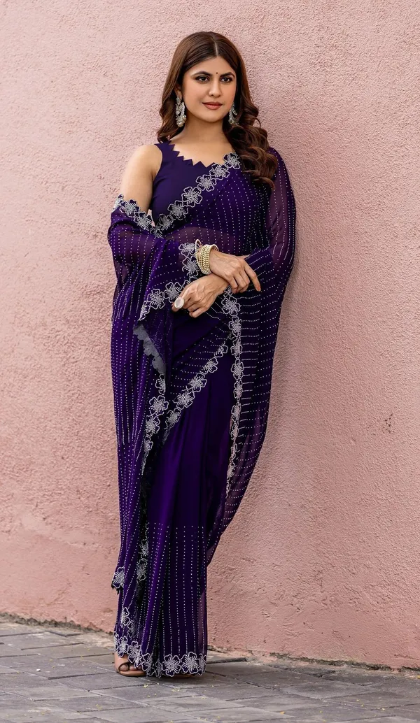 Leelavati_Embroidered_Embellished_Bollywood_Georgette_Saree_Purple
