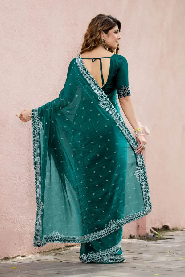 Leelavati_Embroidered_Embellished_Bollywood_Georgette_Saree_Blue