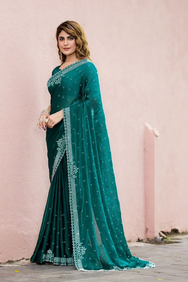 Leelavati_Embroidered_Embellished_Bollywood_Georgette_Saree_Blue
