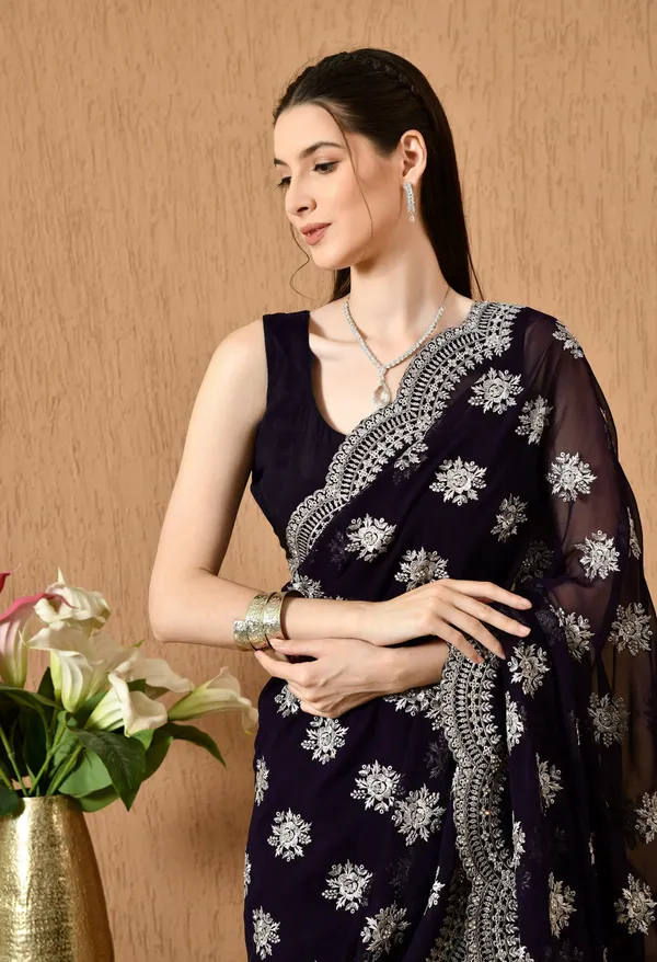 Leelavati_Embroidered_Embellished_Bollywood_Georgette_Saree_Dark_Blue