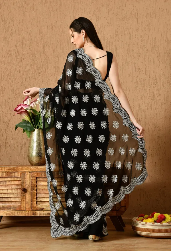 Leelavati_Embroidered_Embellished_Bollywood_Georgette_Saree_Black