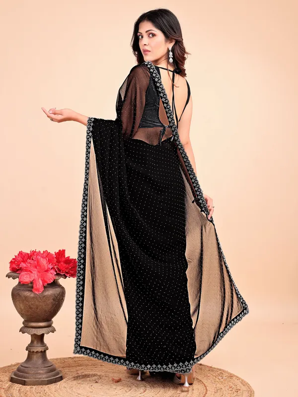 Leelavati_Embellished_Bollywood_Chiffon_Saree_Black