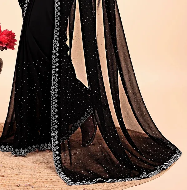 Leelavati_Embellished_Bollywood_Chiffon_Saree_Black