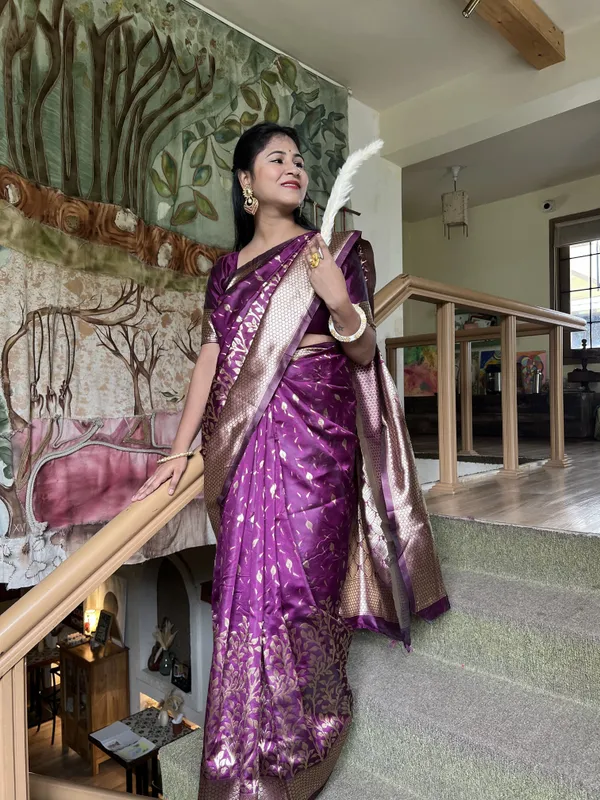 Leelavati_Woven_Self_Design_Kanjivaram_Pure_Silk_Jacquard_Saree_Purple