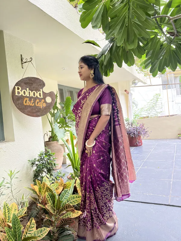 Leelavati_Woven_Self_Design_Kanjivaram_Pure_Silk_Jacquard_Saree_Purple