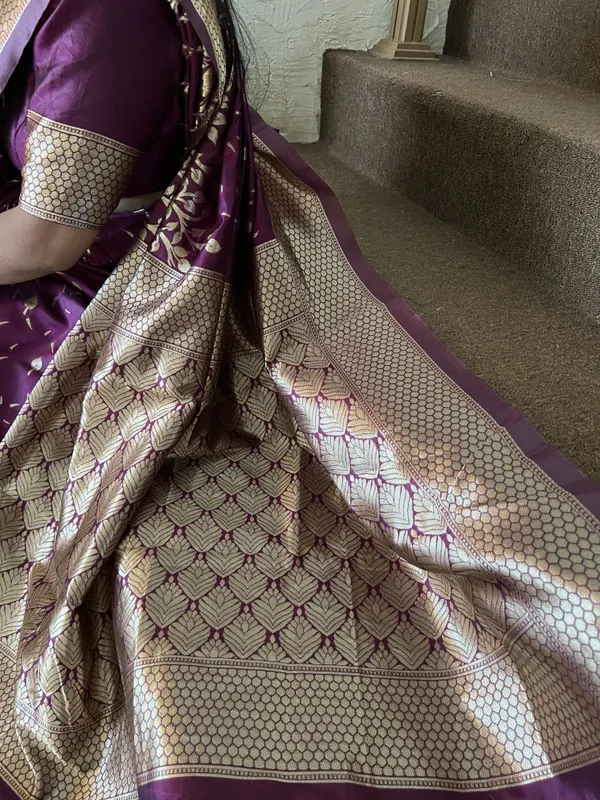 Leelavati_Woven_Self_Design_Kanjivaram_Pure_Silk_Jacquard_Saree_Purple