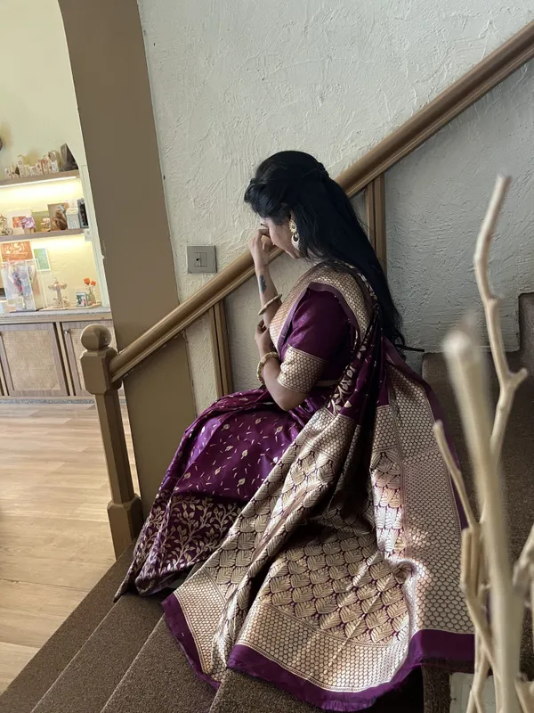 Leelavati_Woven_Self_Design_Kanjivaram_Pure_Silk_Jacquard_Saree_Purple