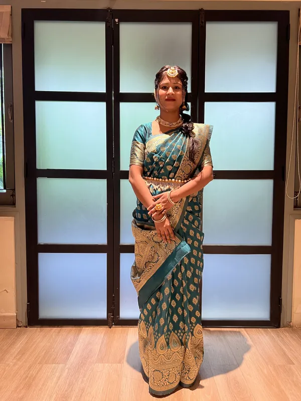 Leelavati_Woven_Self_Design_Kanjivaram_Pure_Silk_Jacquard_Saree_Light_Blue