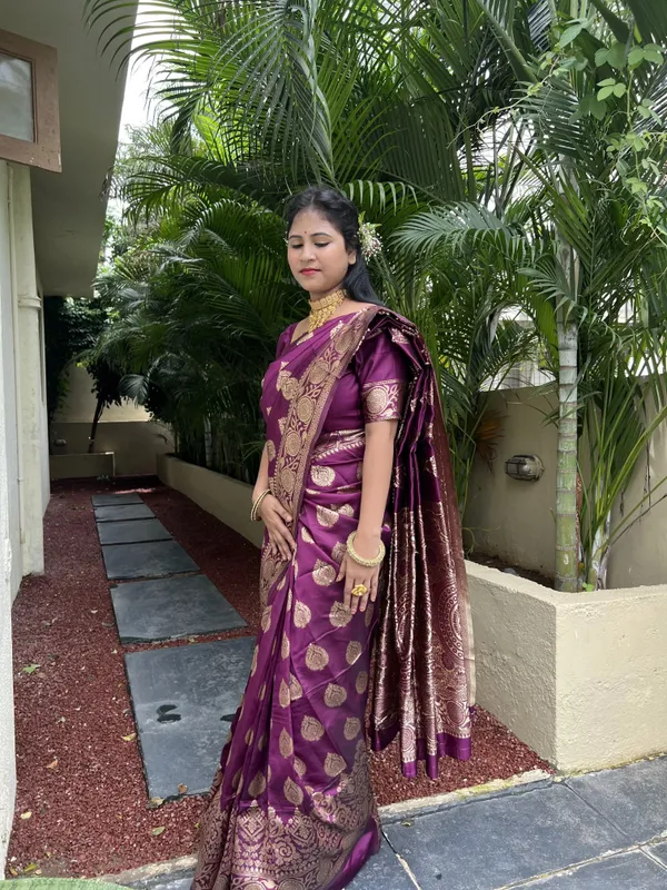 Leelavati_Woven_Self_Design_Kanjivaram_Pure_Silk_Jacquard_Saree_Purple