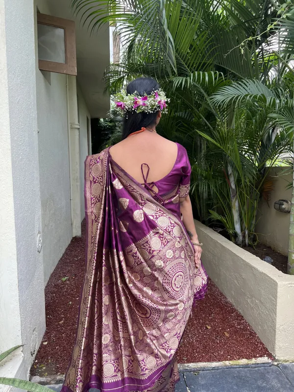 Leelavati_Woven_Self_Design_Kanjivaram_Pure_Silk_Jacquard_Saree_Purple
