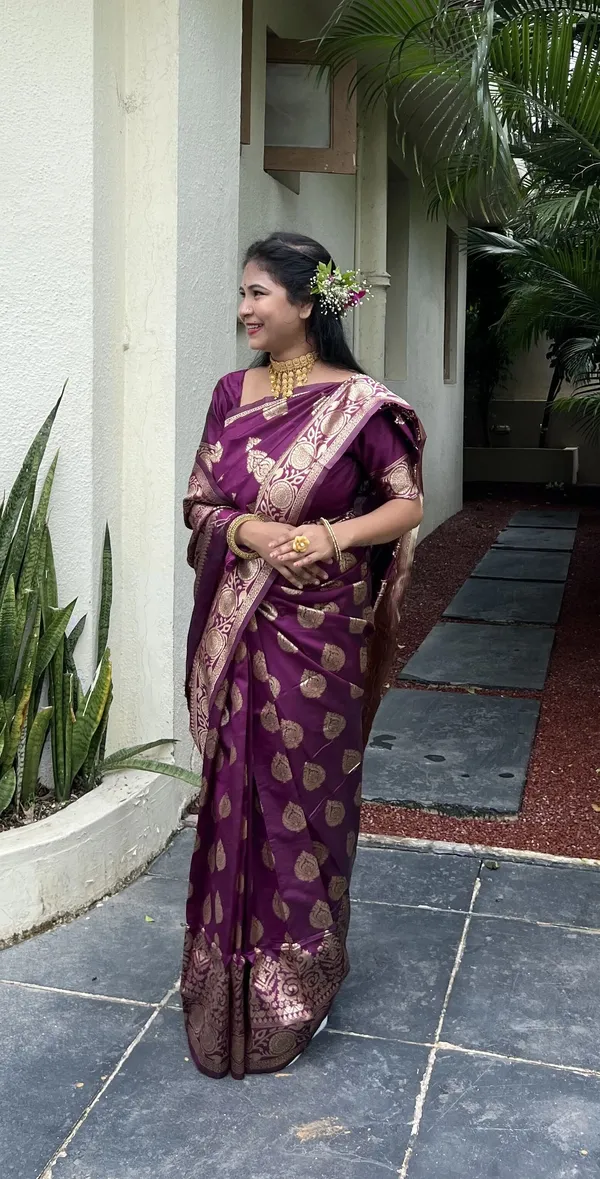 Leelavati_Woven_Self_Design_Kanjivaram_Pure_Silk_Jacquard_Saree_Purple