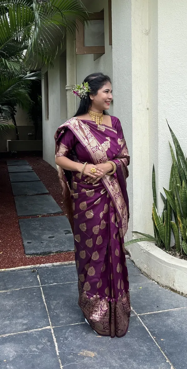 Leelavati_Woven_Self_Design_Kanjivaram_Pure_Silk_Jacquard_Saree_Purple