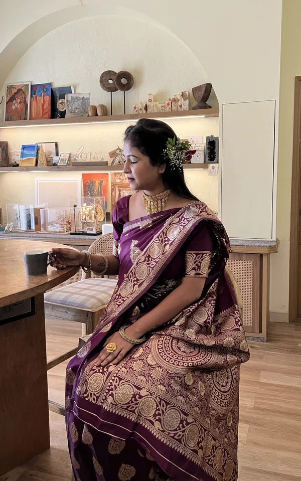 Leelavati_Woven_Self_Design_Kanjivaram_Pure_Silk_Jacquard_Saree_Purple