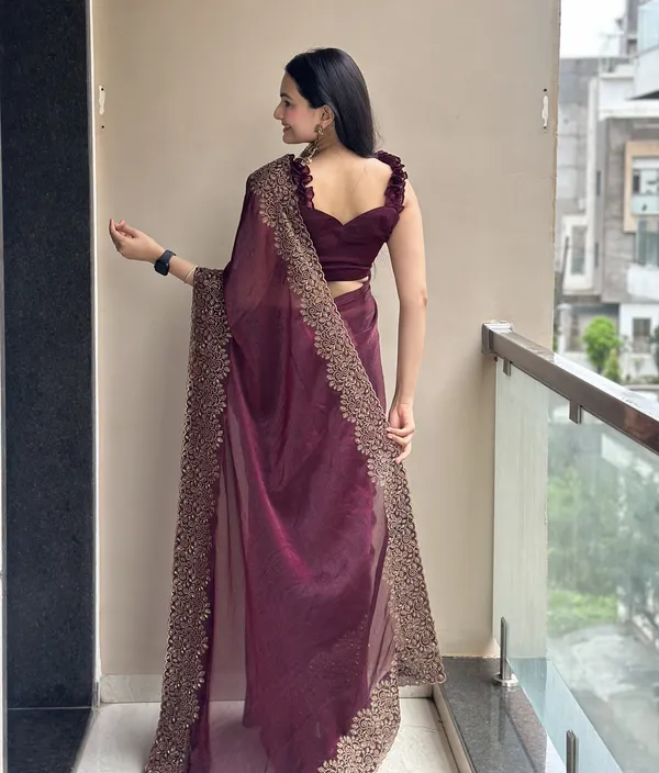 Leelavati_Embroidered_Embellished_Bollywood_Georgette_Saree_Maroon