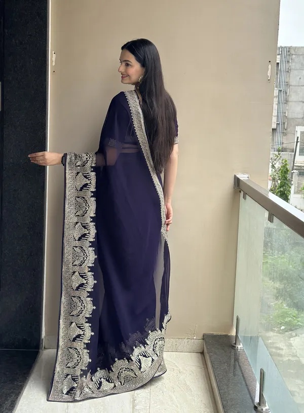 Leelavati_Embroidered_Embellished_Bollywood_Georgette_Saree_Dark_Blue