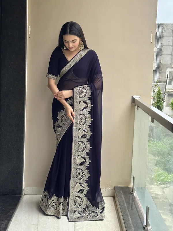Leelavati_Embroidered_Embellished_Bollywood_Georgette_Saree_Dark_Blue