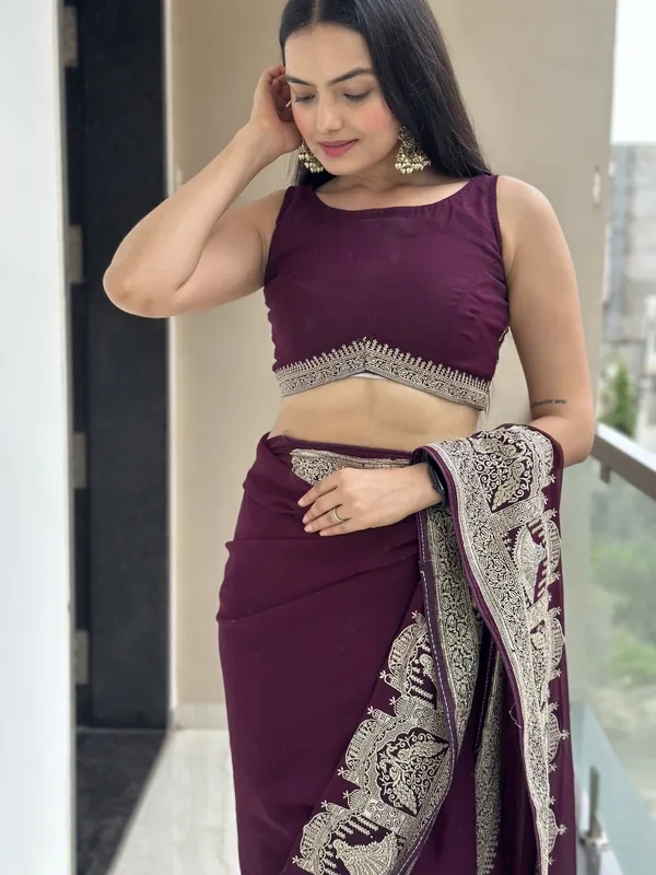 Leelavati_Embroidered_Embellished_Bollywood_Georgette_Saree_Purple