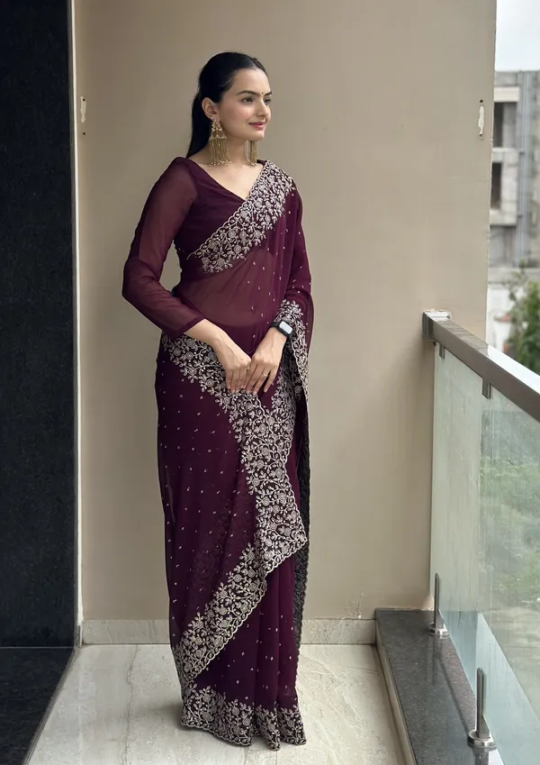 Leelavati_Embroidered_Embellished_Bollywood_Georgette_Saree_Purple