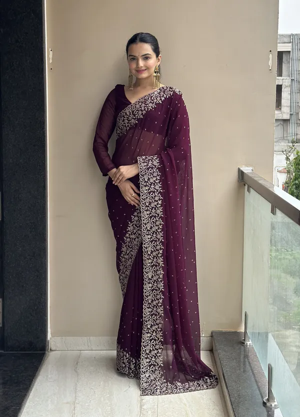 Leelavati_Embroidered_Embellished_Bollywood_Georgette_Saree_Purple