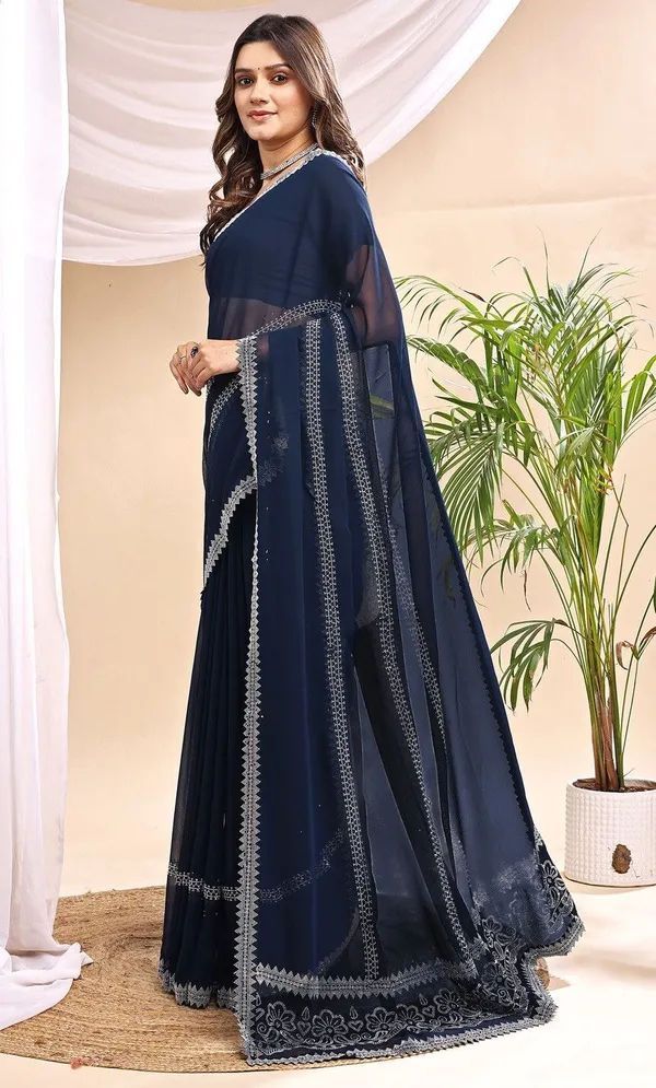 Leelavati_Embroidered_Embellished_Bollywood_Georgette_Saree_Dark_Blue