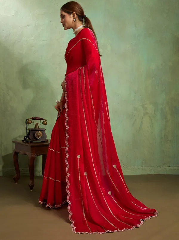 Leelavati_Embellished_Bollywood_Jimmy_Jimmy_Saree_Red