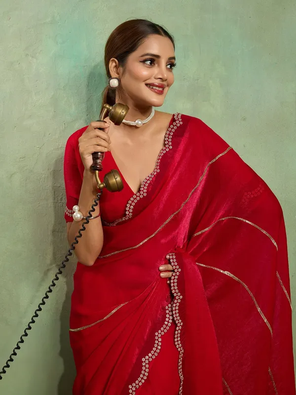 Leelavati_Embellished_Bollywood_Jimmy_Jimmy_Saree_Red