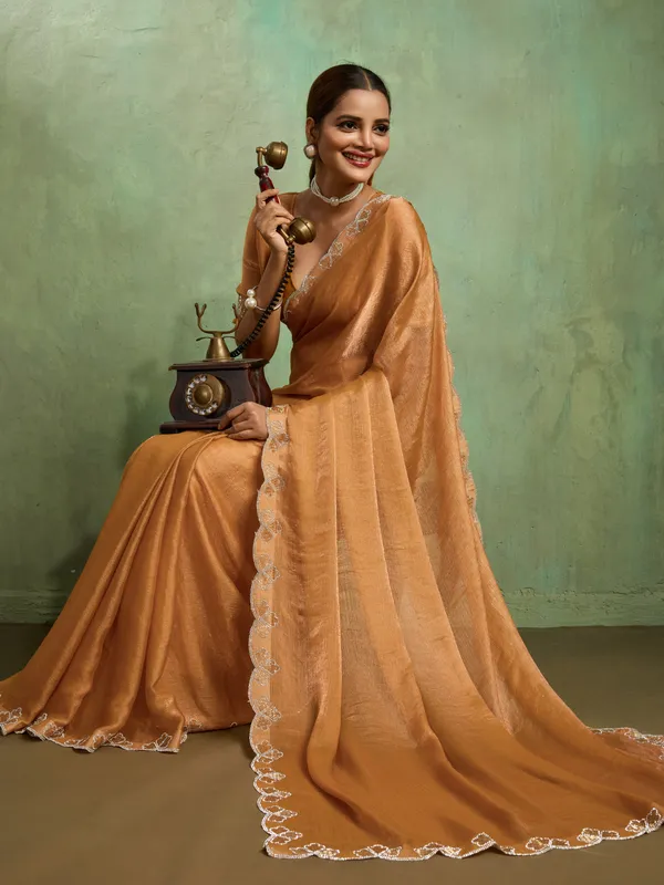 Leelavati_Embellished_Bollywood_Jimmy_Jimmy_Saree_Orange
