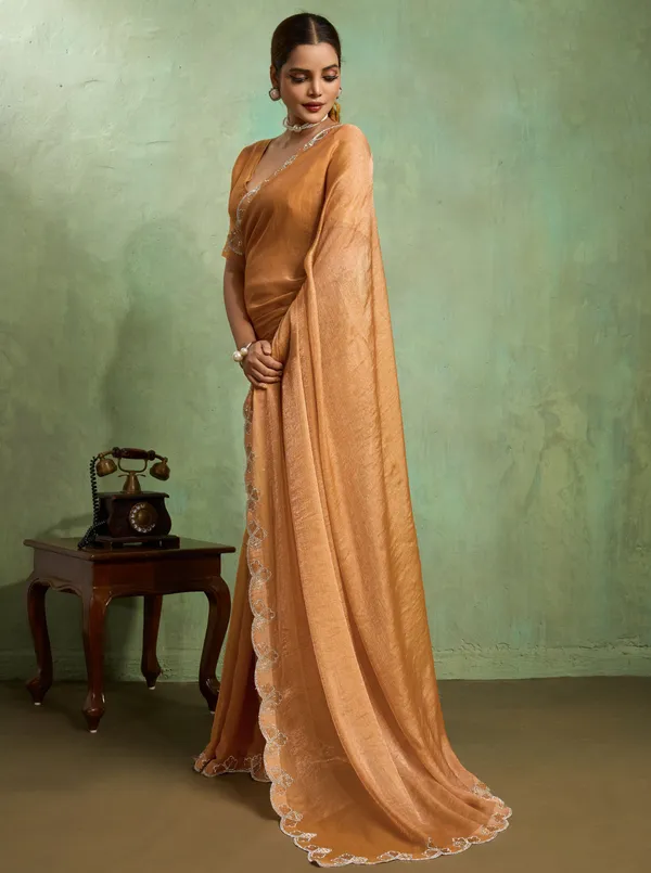 Leelavati_Embellished_Bollywood_Jimmy_Jimmy_Saree_Orange