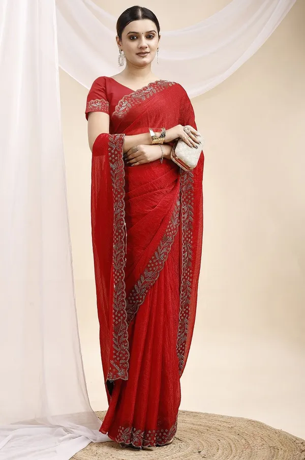 Leelavati_Embellished_Bollywood_Jimmy_Jimmy_Saree_Red