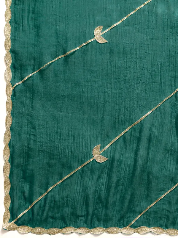 Leelavati_Embellished_Bollywood_Jimmy_Jimmy_Saree_Dark_Green