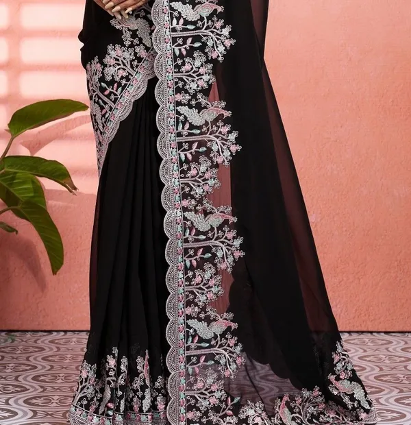 Leelavati_Embellished_Embroidered_Bollywood_Chiffon_Saree_Black