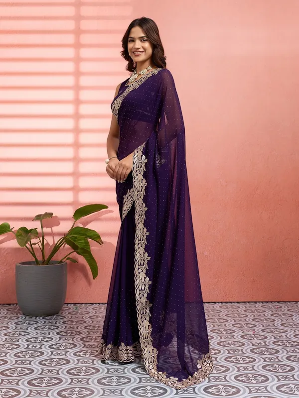 Leelavati_Embellished_Embroidered_Bollywood_Chiffon_Saree_Purple