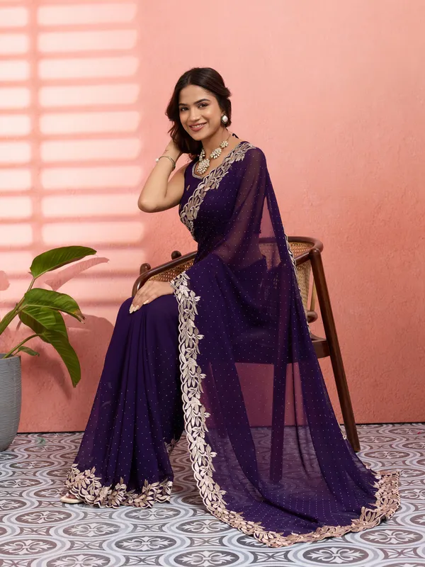 Leelavati_Embellished_Embroidered_Bollywood_Chiffon_Saree_Purple