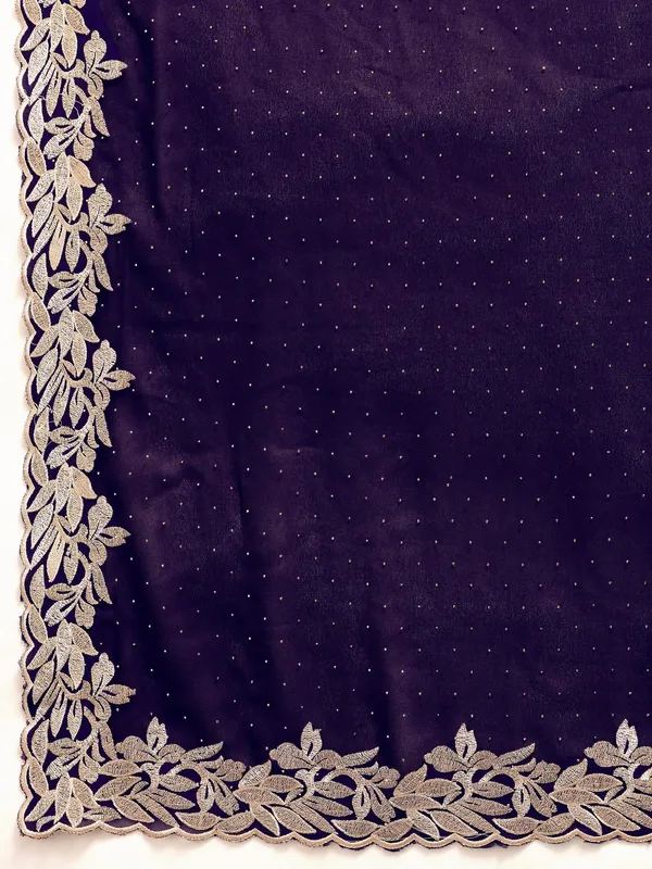 Leelavati_Embellished_Embroidered_Bollywood_Chiffon_Saree_Purple