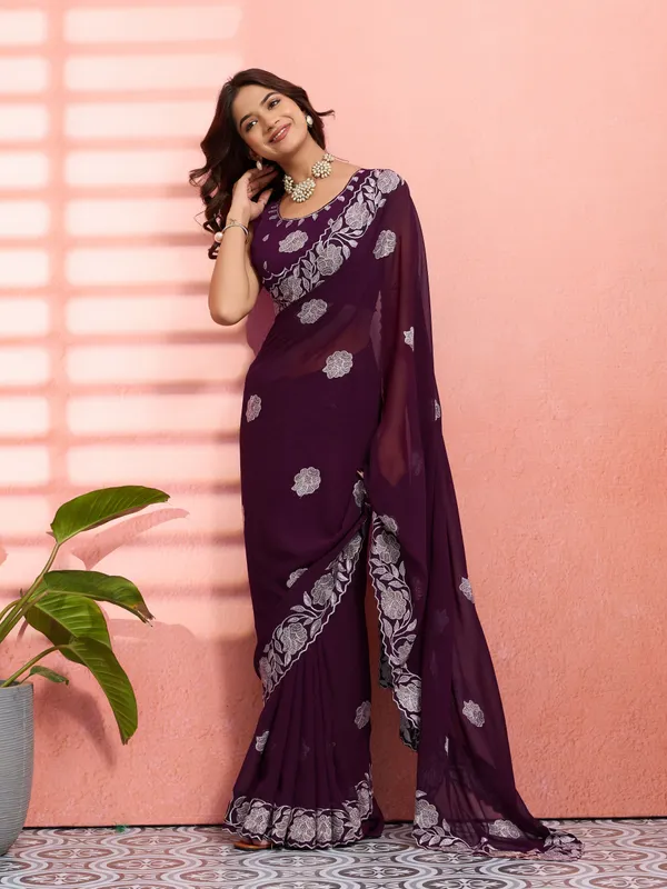 Leelavati_Embellished_Embroidered_Bollywood_Chiffon_Saree_Black