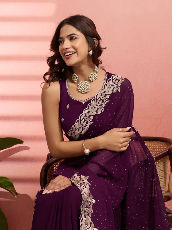 Leelavati_Embellished_Embroidered_Bollywood_Chiffon_Saree_Purple