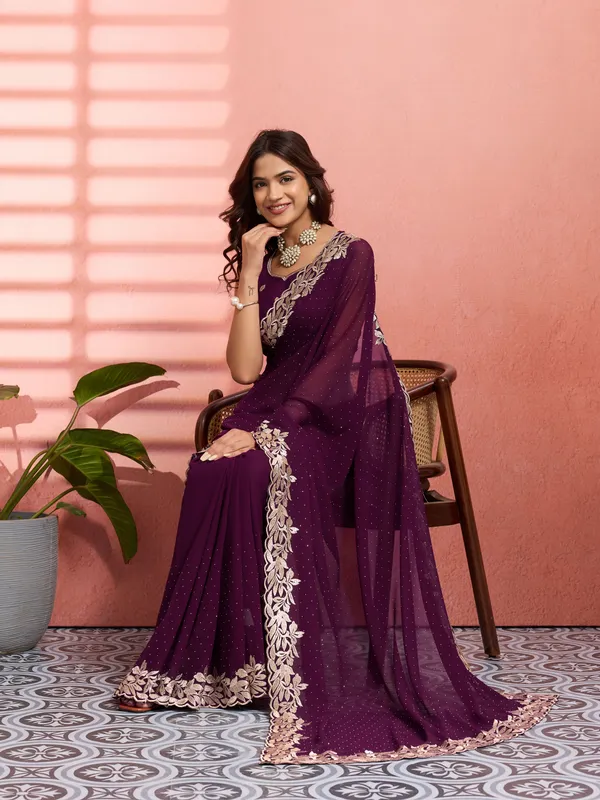 Leelavati_Embellished_Embroidered_Bollywood_Chiffon_Saree_Purple