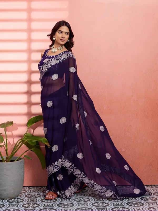 Leelavati_Embellished,_Embroidered_Bollywood_Chiffon_Saree_(Black)