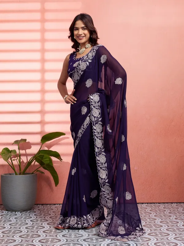 Leelavati_Embellished,_Embroidered_Bollywood_Chiffon_Saree_(Black)