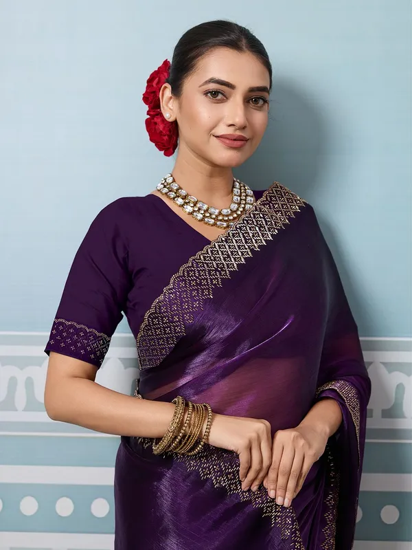 Leelavati_Embellished_Bollywood_Jimmy_Jimmy_Saree_Purple
