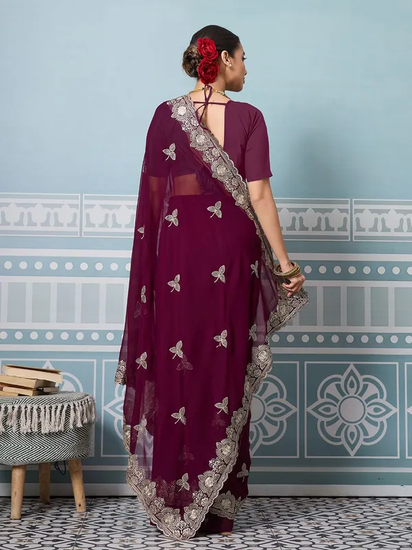Leelavati_Embroidered_Embellished_Bollywood_Georgette_Saree_Purple