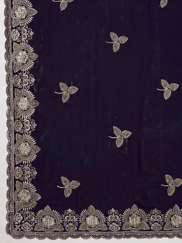 Leelavati_Embroidered_Embellished_Bollywood_Georgette_Saree_Purple