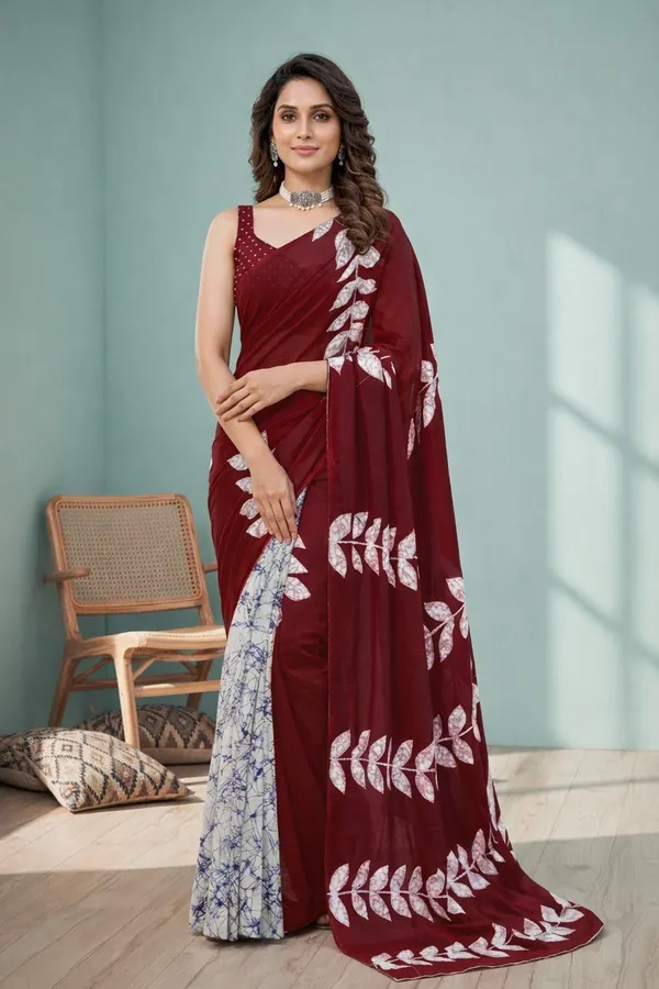 Leelavati_Printed_Ikkat_Pure_Cotton_Saree_Maroon