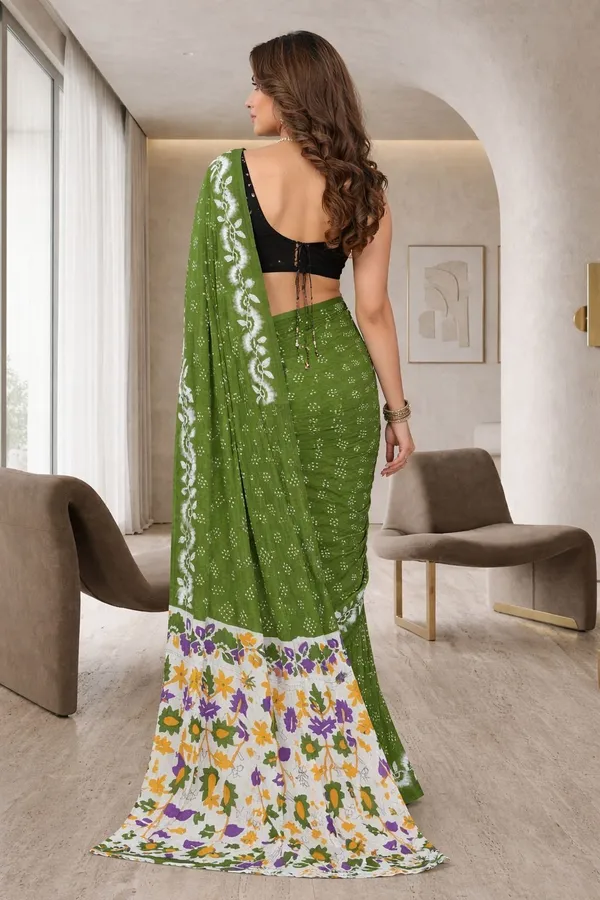 Leelavati_Printed_Ikkat_Pure_Cotton_Saree_Green