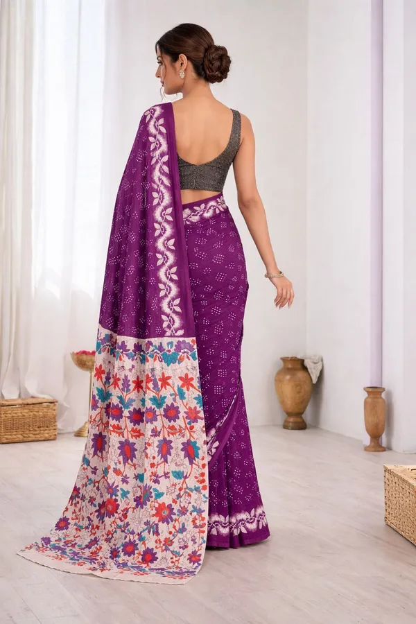 Leelavati_Printed_Ikkat_Pure_Cotton_Saree_Purple