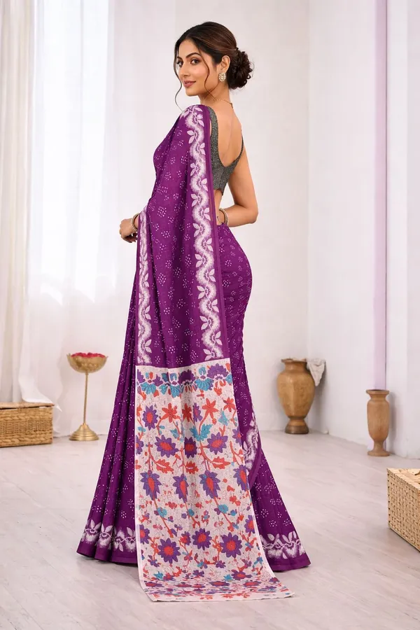 Leelavati_Printed_Ikkat_Pure_Cotton_Saree_Purple