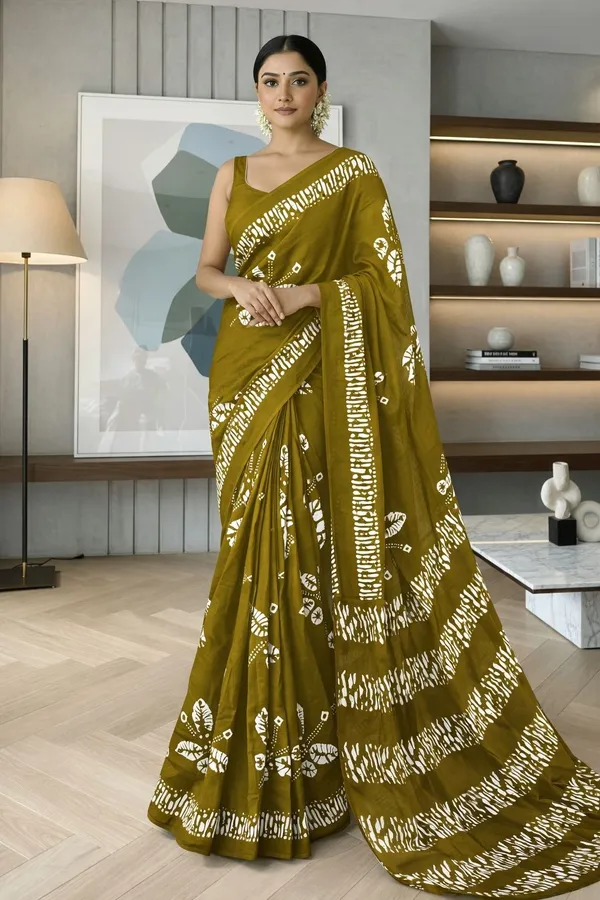 Leelavati_Printed_Ikkat_Pure_Cotton_Saree_Light_Green