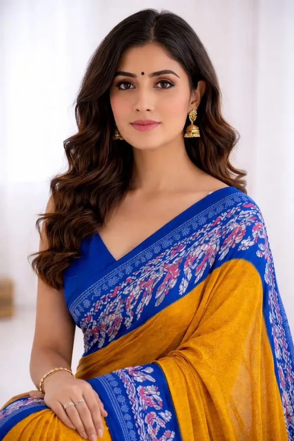 Leelavati_Printed_Ikkat_Pure_Cotton_Saree_Yellow